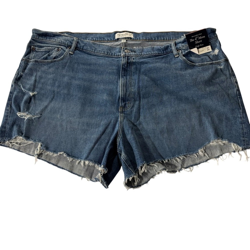 Abercrombie & Fitch The 4” Mom Short Curve Love High Rise Women's Size 37/24 NWT